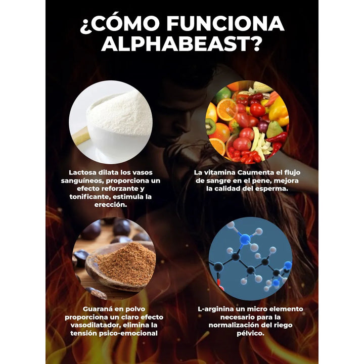 Alphabeast: Suplemento Para La Libido Masculina Sin Sabor - Imagen 2