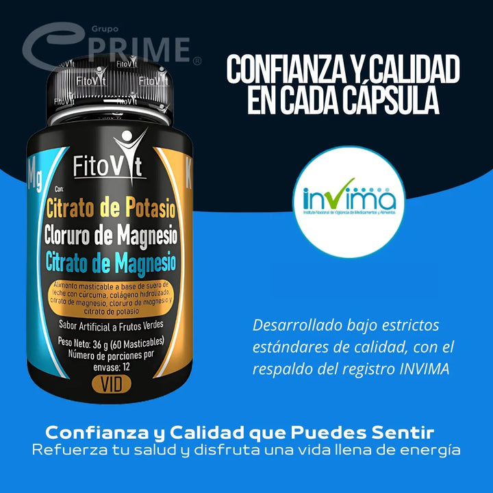 Citrato Magnesio Potasio X3 Uni Natural - Imagen 6