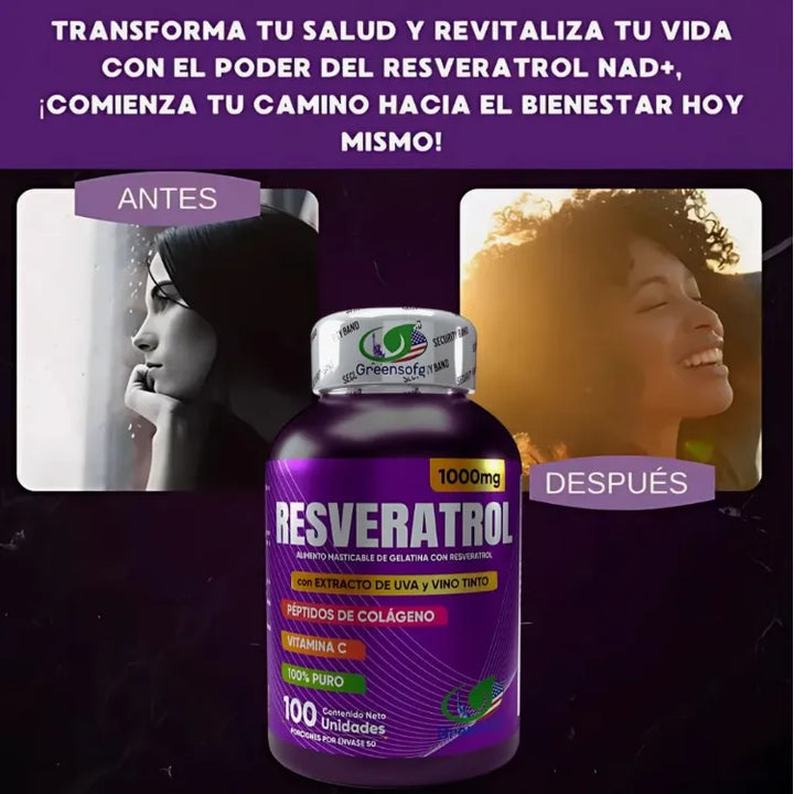 Resveratrol + Peptidos De Colageno Original Americano Sin Sabor - Imagen 6