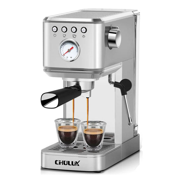 Máquina Espresso Delgada CHULUX Con Espumador 20 Bares Café Profesional En Casa