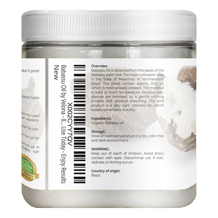 Aceite Babassu Orgánico 235 Mililitros Puro Natural Prensado - Imagen 4