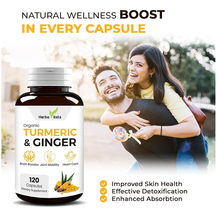 Cápsulas De Cúrcuma Y Jengibre 500 Mg 120 Unidades Curcumina - Imagen 5