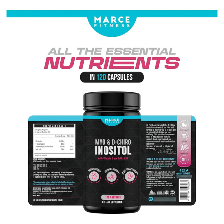 Cápsulas De Inositol Myo Y D-chiro Para Salud Hormonal Y Equ - Imagen 7