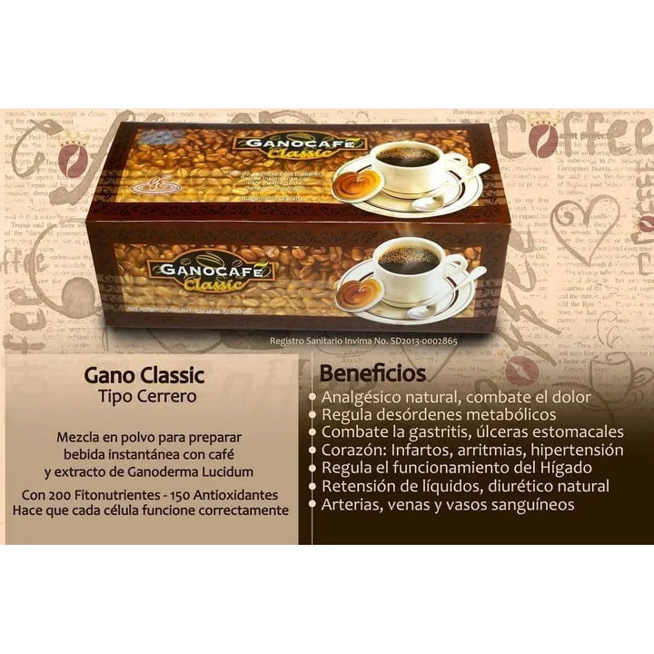 Ganocafé Clásico Tintosinazucar Tinto Negro Sin Azúcar - Imagen 7