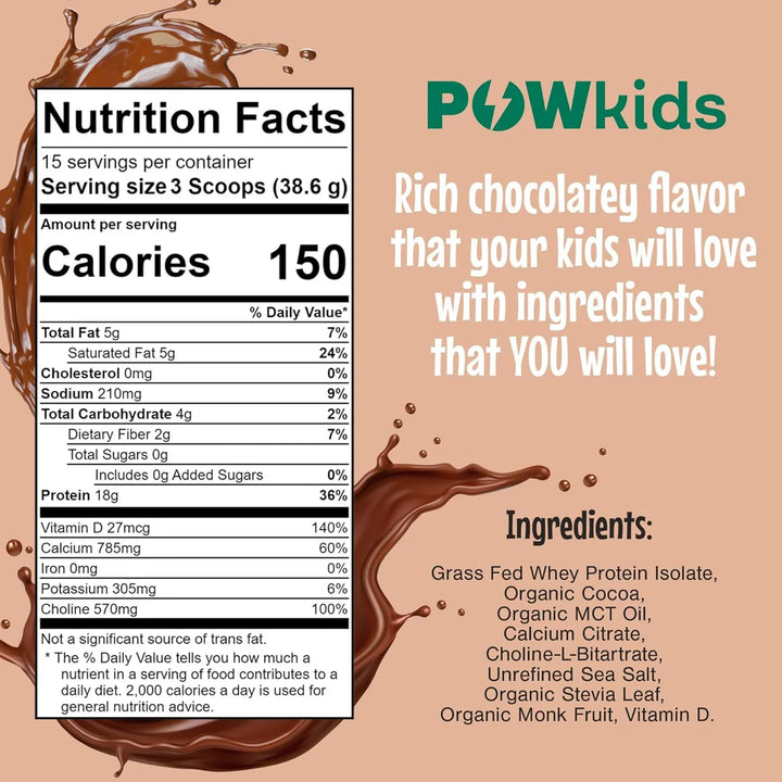 Proteína De Chocolate Para Niños 18g Suero De Leche Orgánico - Imagen 4