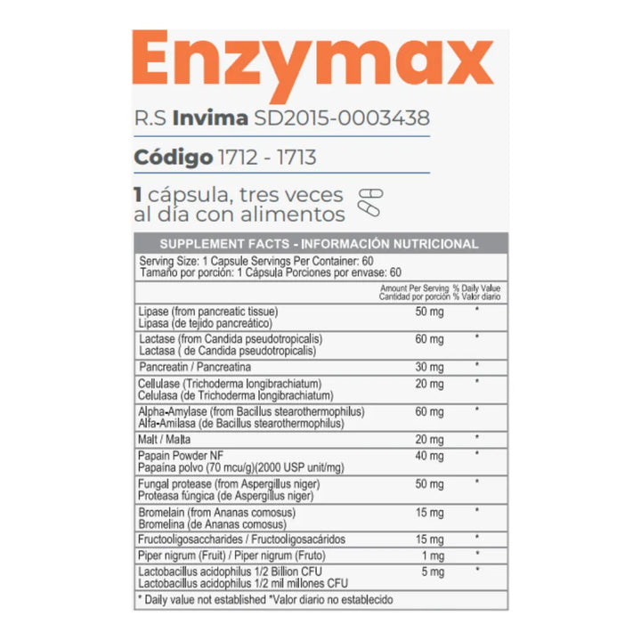 Enzymax Enzima Digestiva Blanda - Imagen 5