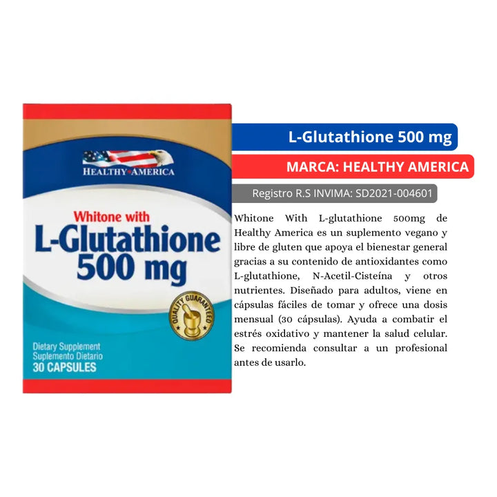 L-glutathion 500mg X30 Cap Heal - Imagen 2