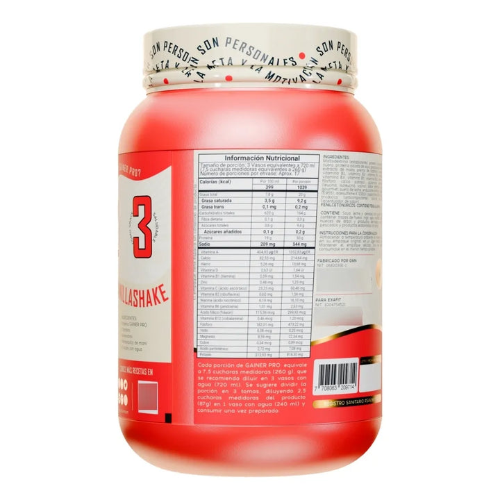 Proteína Gainer Pro 13 Lb  Vainilla - Imagen 7