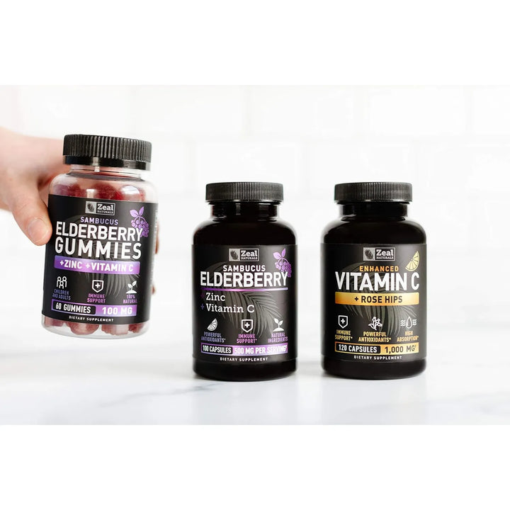 Cápsulas De Saúco Y Zinc Con Vitamina C 500 Mg Para Apoyo In - Imagen 7
