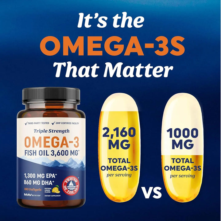 Aceite De Pescado Omega 3 Triple Fuerza 3600 Mg Epa Dha 2100 - Imagen 4
