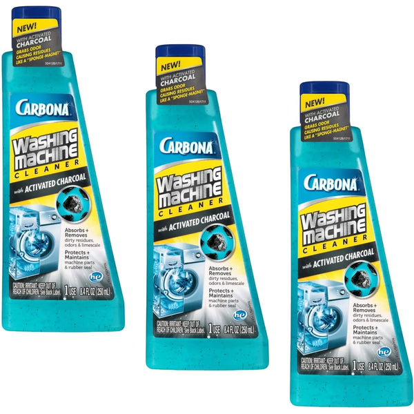 Limpiador De Lavadora Con Carbon Activado Elimina Olores Paquete De 3