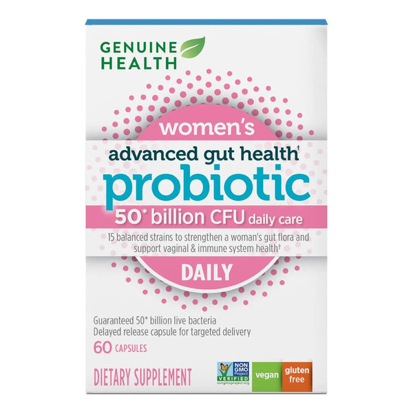 Probiótico Diario Para Mujer 60 Cápsulas Salud Digestiva Intestinal Genuine Health