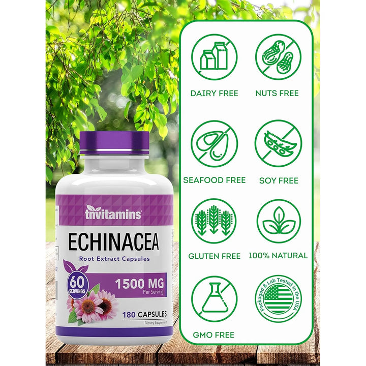 Cápsulas De Equinácea 1500 Mg 180 Cápsulas Apoyo Salud Biene - Imagen 6