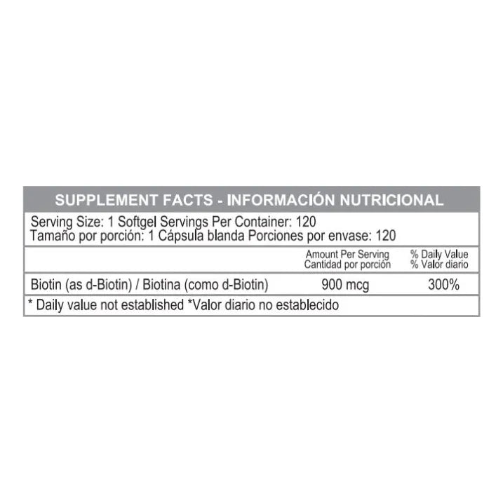 Biotina Americana 900mcg N/a - Imagen 3