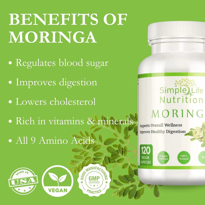 Cápsulas De Polvo De Moringa Orgánica Extracto De Hoja Oleíf - Imagen 6