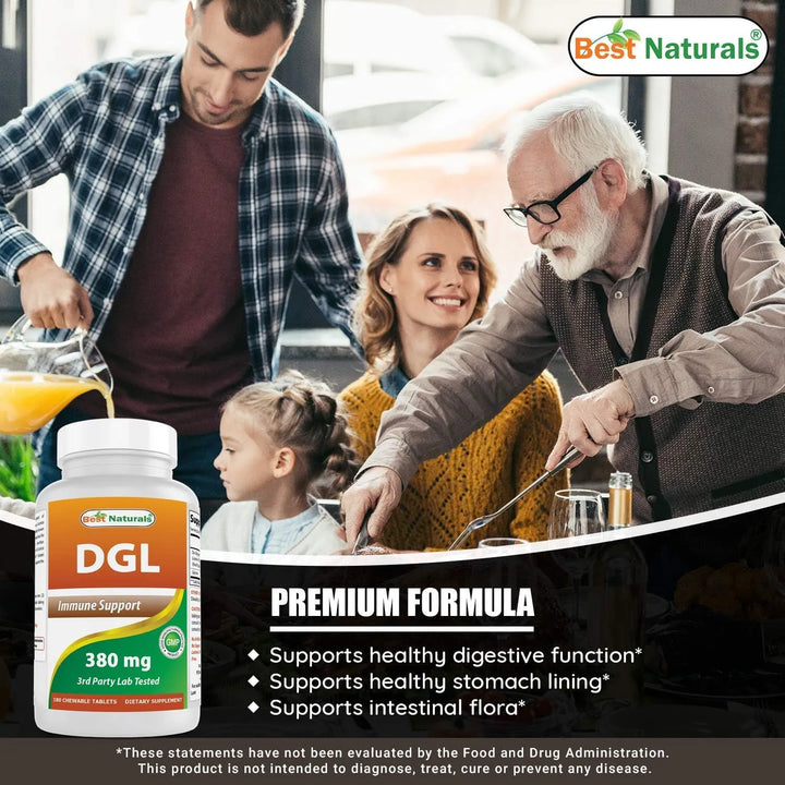 Dgl 380 Mg Masticable Inmune Best Naturals 180 Tabletas - Imagen 4