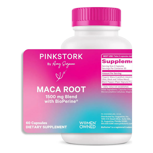 Cápsulas De Raíz De Maca Orgánica 1500 Mg Con Pimienta Negra - Imagen 1