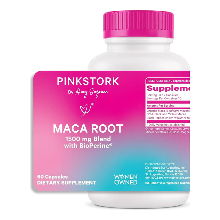 Cápsulas De Raíz De Maca Orgánica 1500 Mg Con Pimienta Negra - Imagen 1