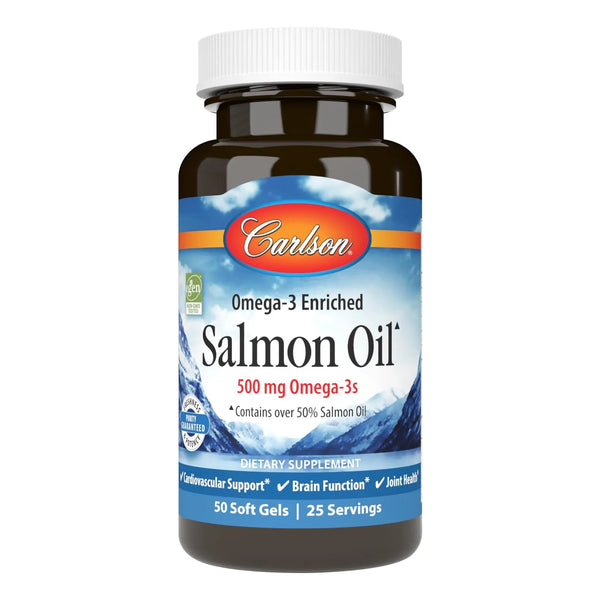 Carlson Aceite De Salmon Noruego 500mg Omega-3 50 Capsulas - Imagen 1
