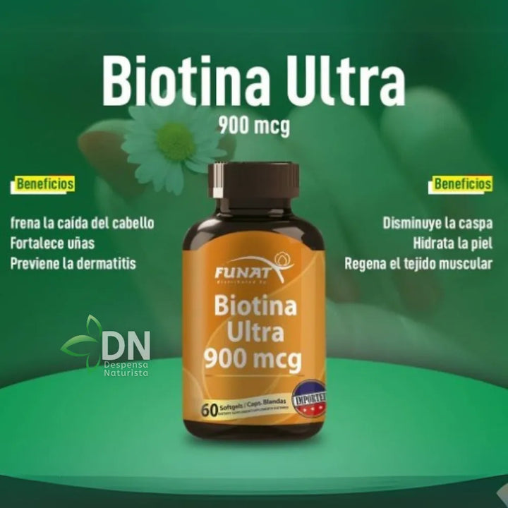 Biotina 900mcg Caida Cabello 60 - Imagen 4