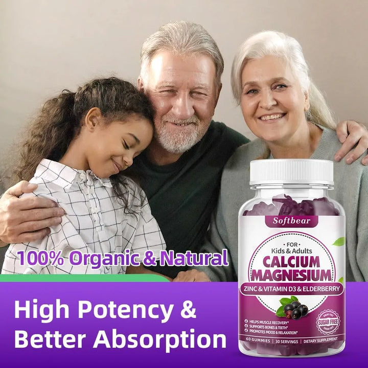 Gomitas De Calcio Magnesio Zinc 600 Mg Para Mujeres Fortalec - Imagen 7
