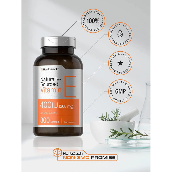 Cápsulas Blandas Vitamina E 400 Iu 268 Mg 300 Unidades Fórmu - Imagen 5
