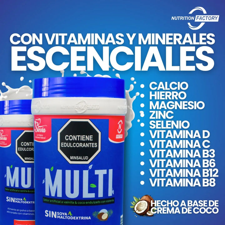 Multivitamínico Vainilla Nutrition Factory D - Imagen 2