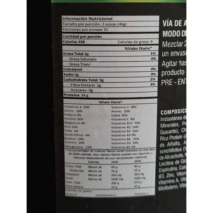 Proteína Vegana Nitro 2.5lbs Mandarina Brownie Gourmet - Imagen 3