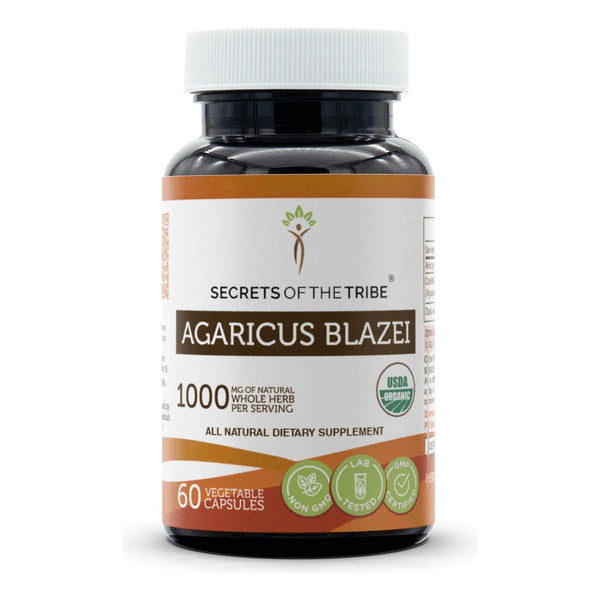 Agaricus Blazei Organico 1000 Mg 60 Capsulas Seta Seca USDA