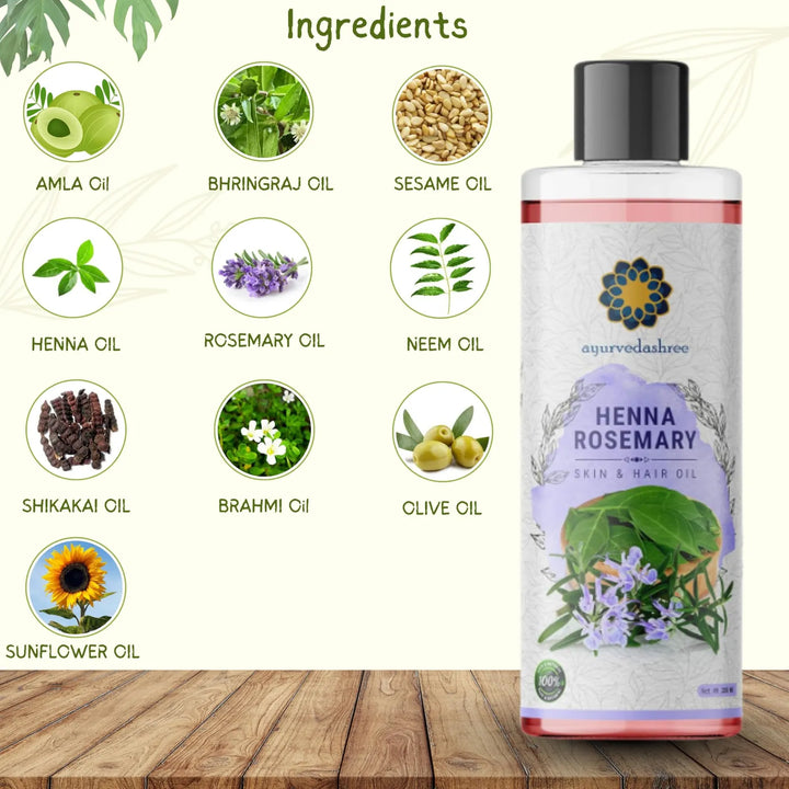 Aceite Nutritivo De Henna Y Romero Para Cabello 200 Ml Con A - Imagen 4