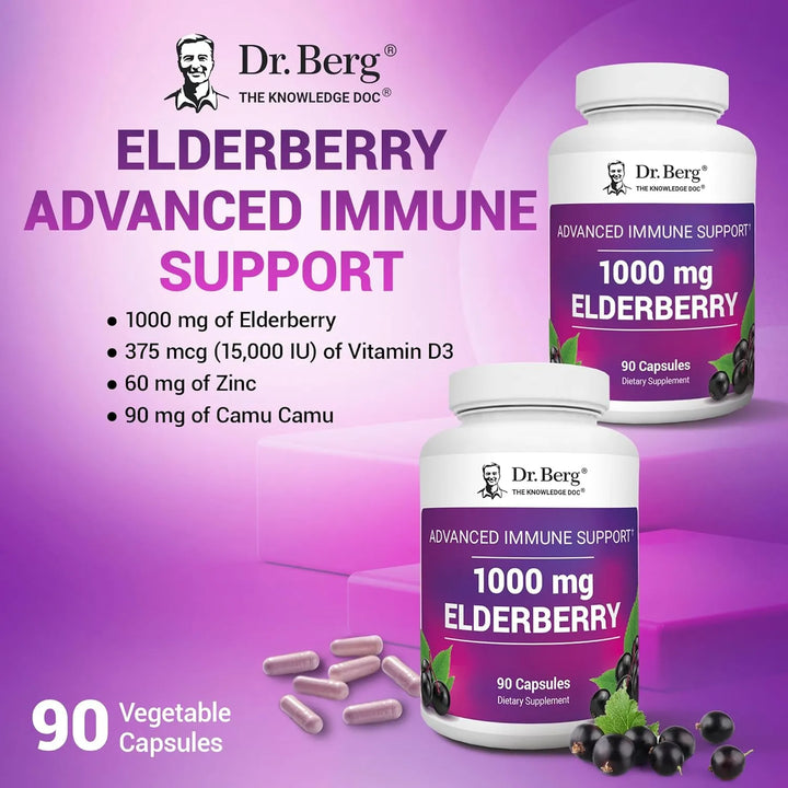 Cápsulas De Saúco Negro Con 15,000 Ui Vitamina D 60 Mg Zinc - Imagen 4
