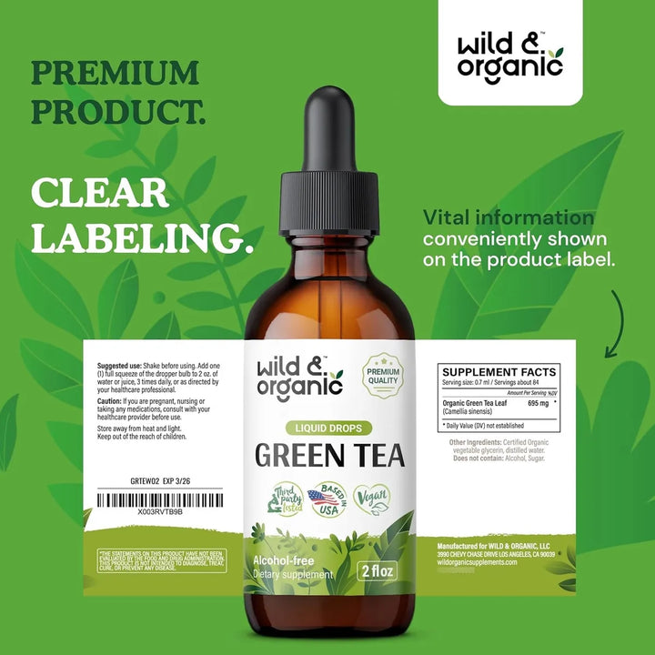 Extracto Líquido De Té Verde Orgánico Antioxidante 60 Ml Con - Imagen 9