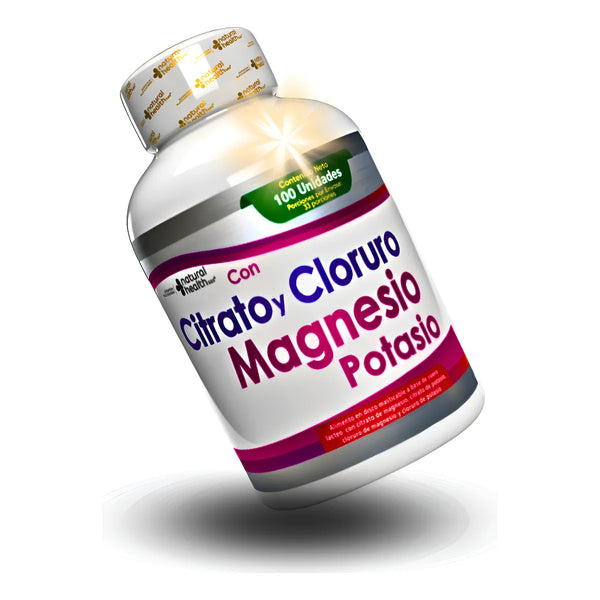 Magnesio Citrato Cloruro Magnesio Potasio Ansiedad Presion Arterial Fatiga Cansancio Articulaciones Estres Dormir Metabolismo Calambres Alta Absorcion Sin Sabor - Imagen 1