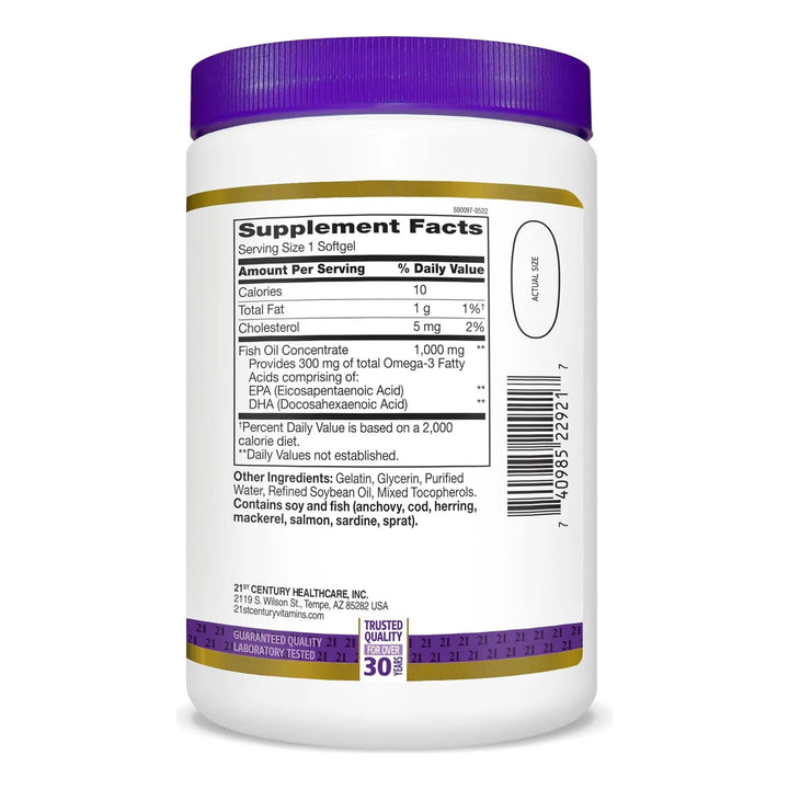 Aceite De Pescado 1000 Mg Cápsulas Blandas 300 Unidades Bene - Imagen 6