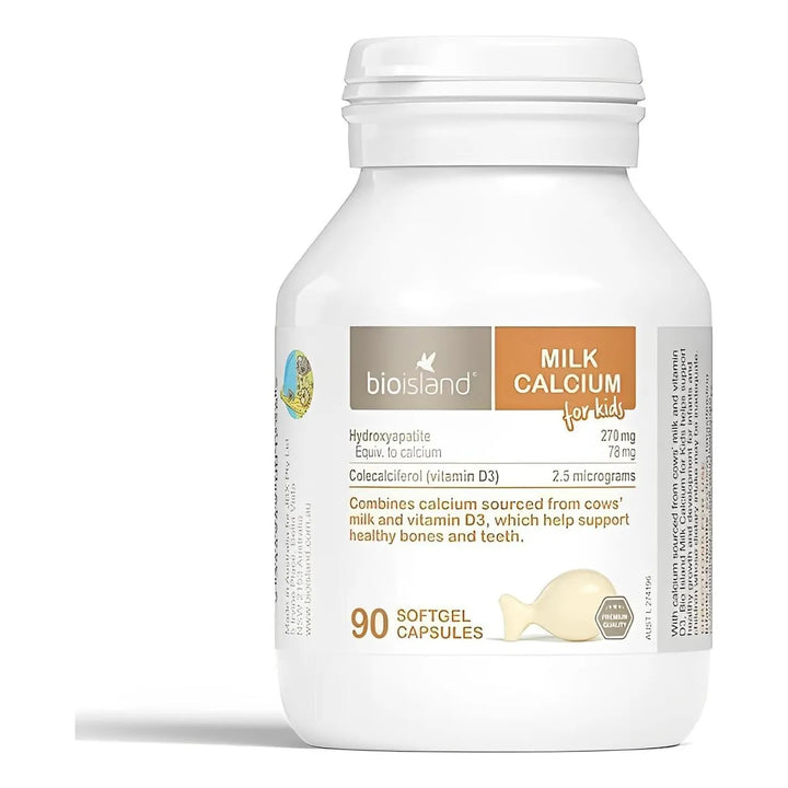 Calcio De Leche Para Niños 90 Cápsulas Sabor Natural Fortale - Imagen 1