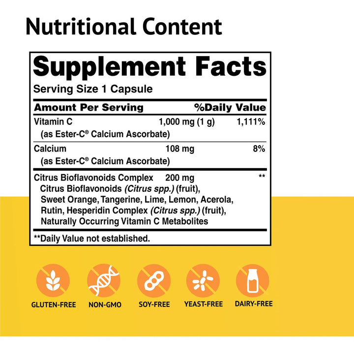 Cápsulas Vitamina C 1000 Mg 90 Unidades Paquetede Salud Opti - Imagen 2