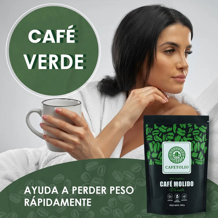 2 Cafe Verde Cafetolio Para Adegazar 100% Puro Y Original Amargo Suave - Imagen 3