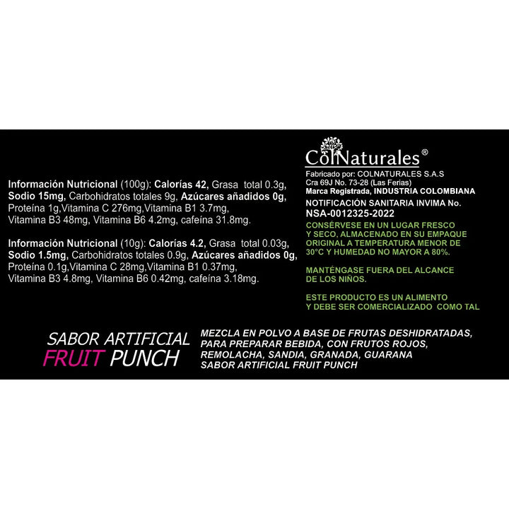 Pre Entreno C7+cafeina 21 Sobres Ponche De Frutas - Imagen 2