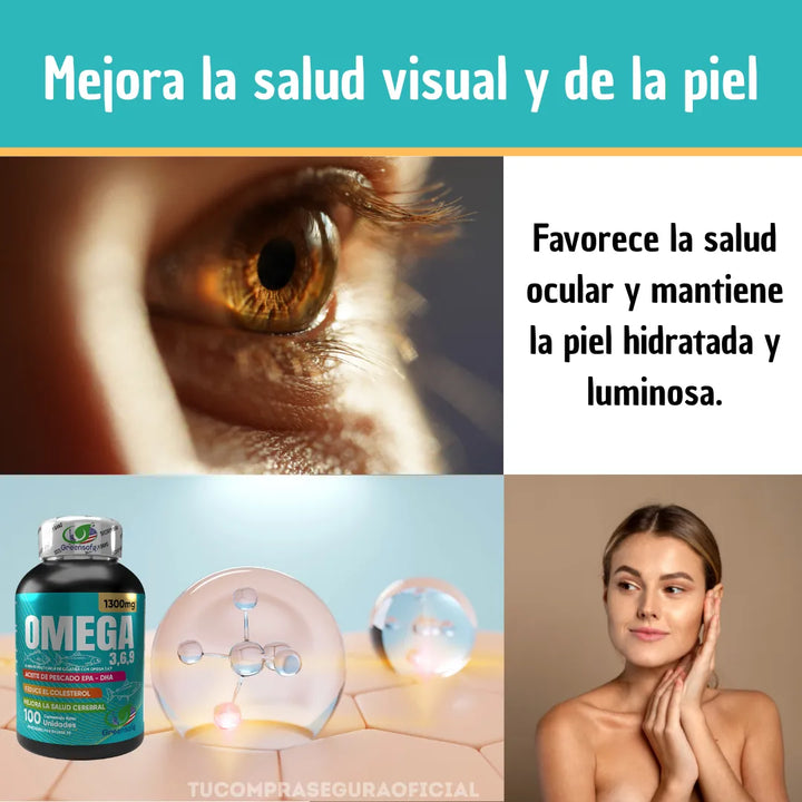 Omega 3, 6, 9  Epa Dha 1300 Mg Puro Original - Imagen 8