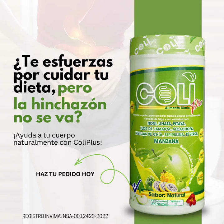 3 Coli Plus Fibra Natural Manzana Verde - Imagen 6