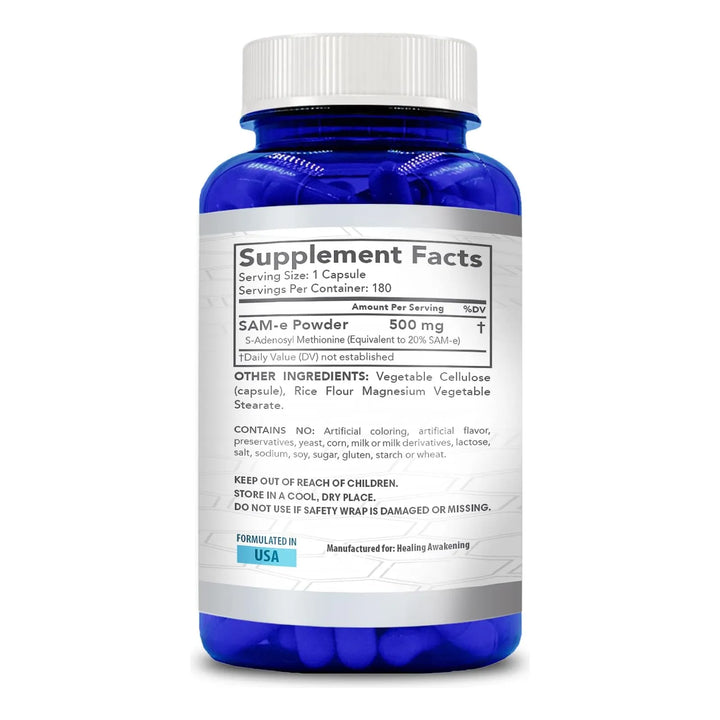 Cápsulas Sam-e 500 Mg 180 Unidades Potenciadoras Del Ánimo Y - Imagen 3