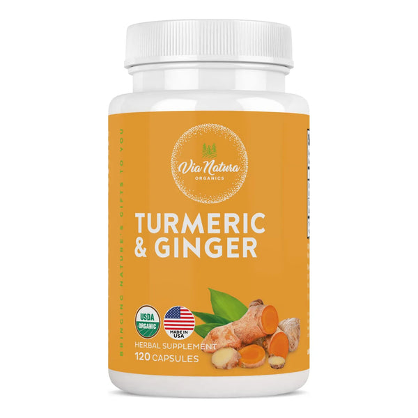 Capsulas De Curcuma Y Jengibre 1000 Mg Organicas 120 Unidades Refuerzo Inmunologico