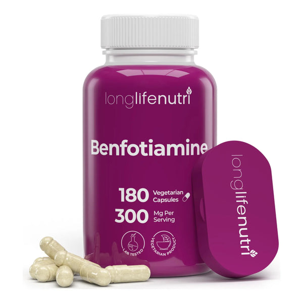 Benfotiamina 300 Mg 180 Cápsulas Vegetales Apoyo Nervios Cir - Imagen 1