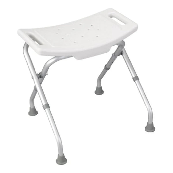 Deluxe Banco De Baño Plegable 12486 Blanco 1 1 - Imagen 1