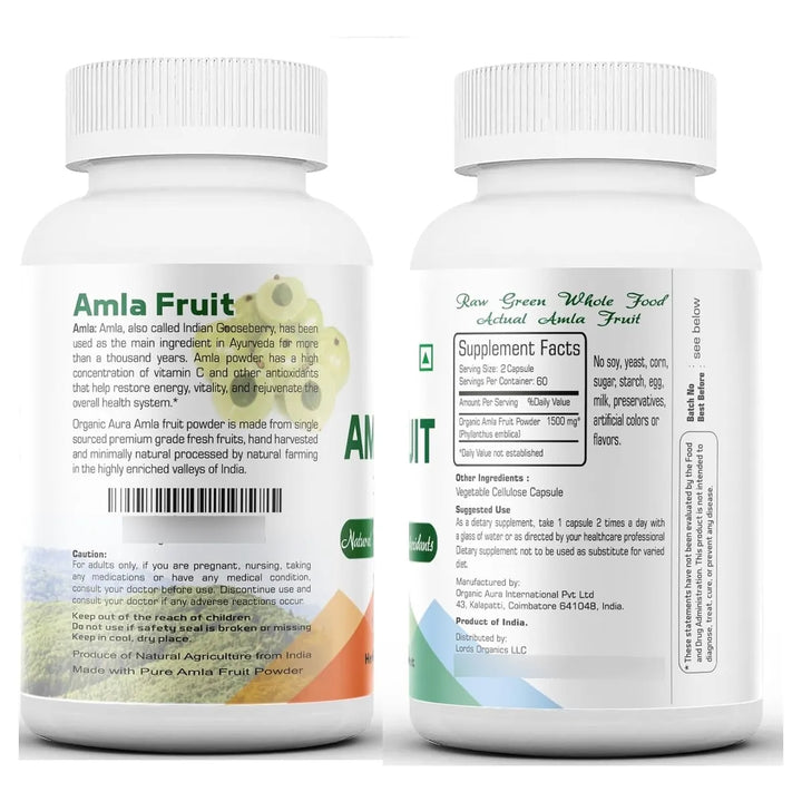 Cápsulas Amla 1500 Mg 150 Unidades Antioxidantes Energía Bri - Imagen 2