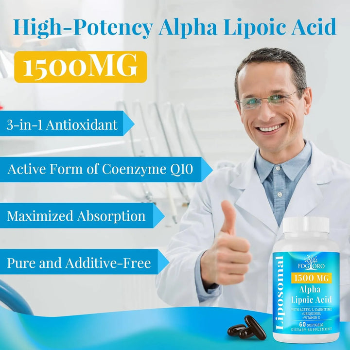 Ácido Alfa Lipoico 1500 Mg Liposomal Para Energía Celular Me - Imagen 2