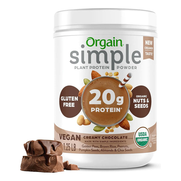 Proteína Vegetal Orgánica En Polvo Sabor Chocolate 567g Vegana Sin Gluten