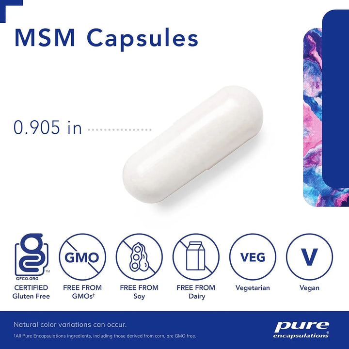 Cápsulas Msm Azufre Natural Para Articulaciones Inmunidad Te - Imagen 3