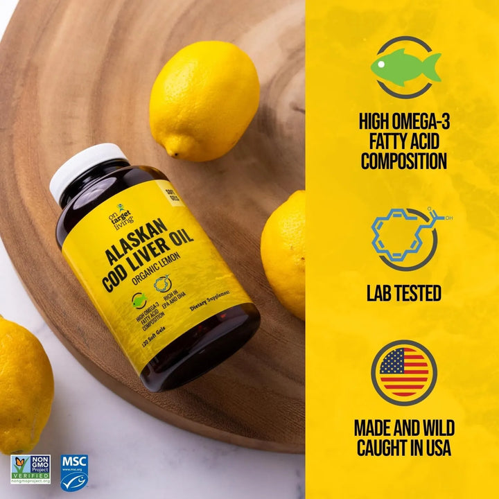 Aceite De Hígado De Bacalao De Alaska 120 Cápsulas Omega 3 D - Imagen 2