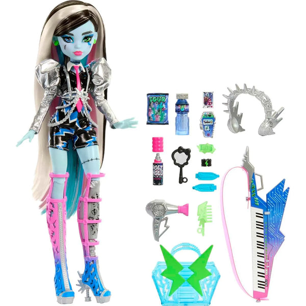 Muñeca Monster High Frankie Stein Rockstar Con Auriculares Y Accesorios